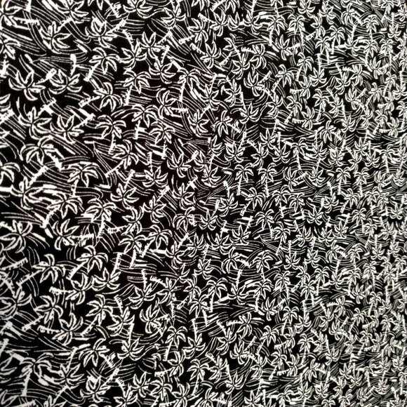 CJ Banks Skirt Plus Size 24 Midi Rayon Black White Palm Trees Tropical Beach Sun - Picture 8 of 9